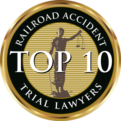 railroad accident trial lawyers top 10 logo