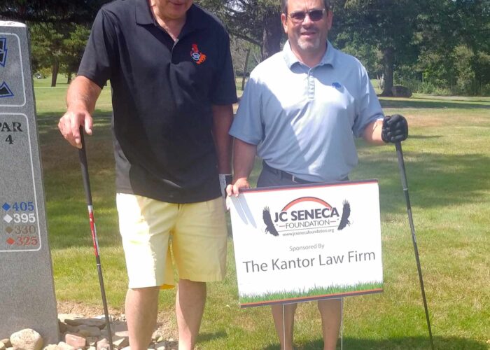 Steve Schonour from Hard Tales and Steve Kantor enjoying a day of golf at the JC Seneca Foundation Charity Tournament