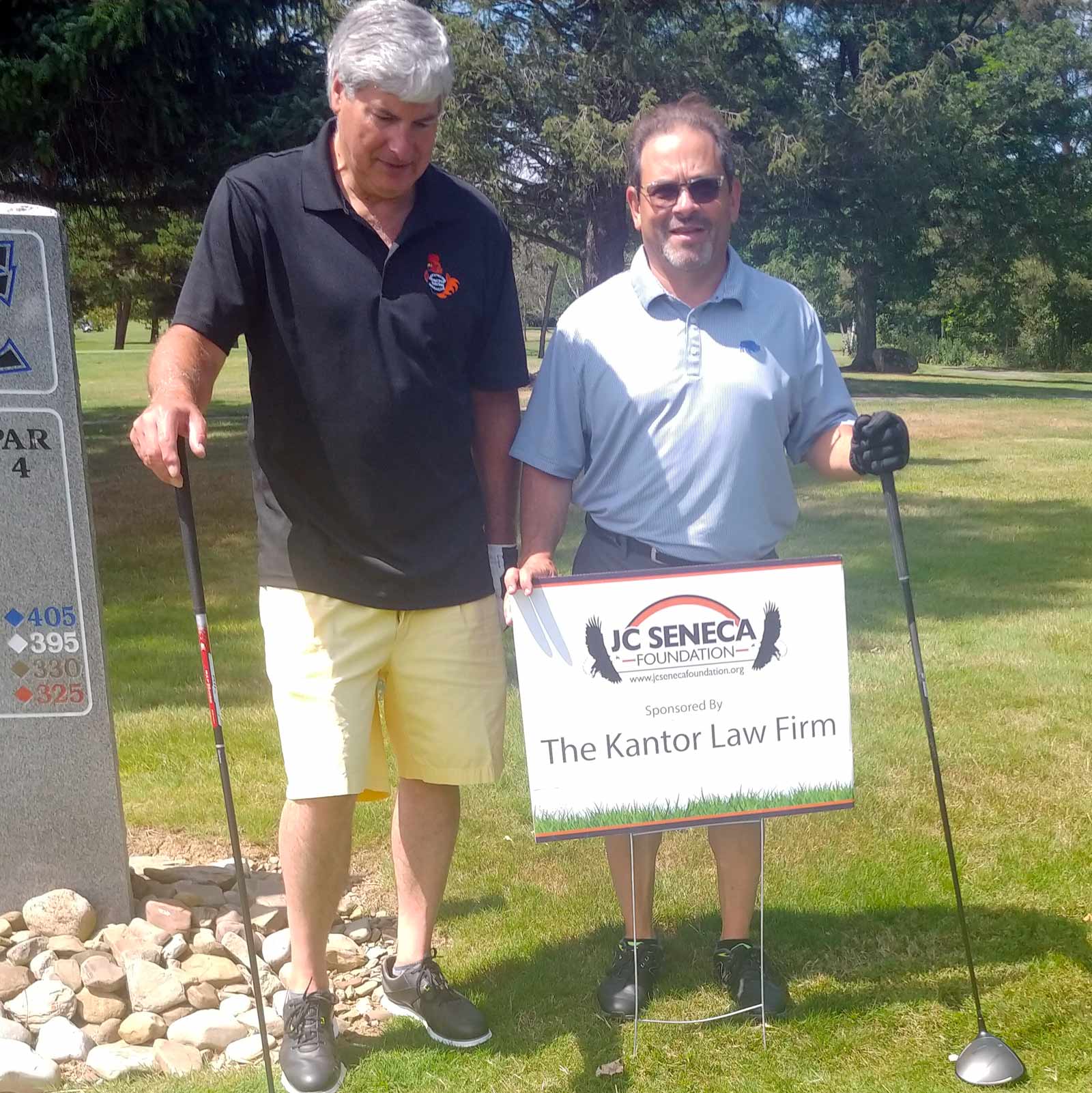 Steve Schonour from Hard Tales and Steve Kantor enjoying a day of golf at the JC Seneca Foundation Charity Tournament
