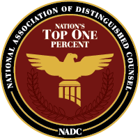 National Association of Distinguished Counsel "Nation's Top One Percent" logo