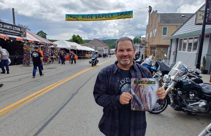 Attorney Steve Kantor stands on Lakeside Avenue in Weirs Beach during Laconia Bike Week 2023