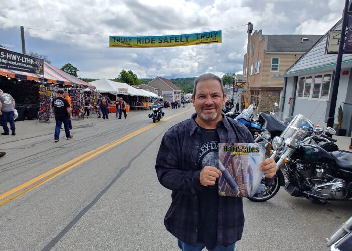 Attorney Steve Kantor stands on Lakeside Avenue in Weirs Beach during Laconia Bike Week 2023