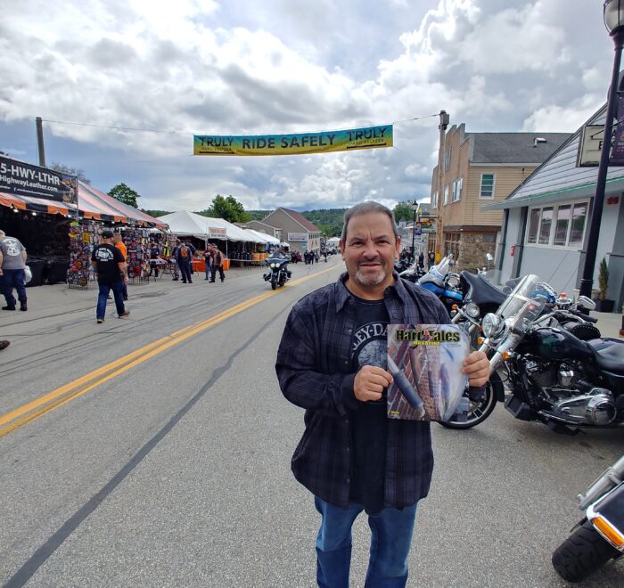 Attorney Steve Kantor stands on Lakeside Avenue in Weirs Beach during Laconia Bike Week 2023